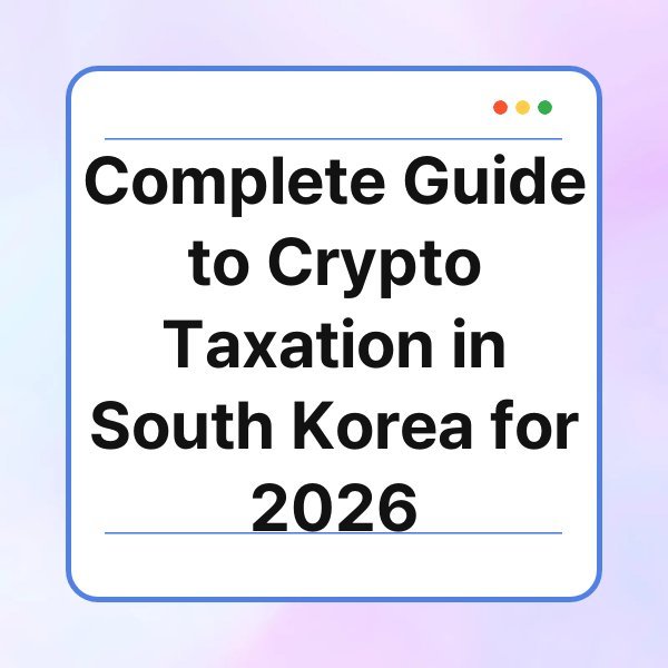 Complete Guide to Crypto Taxation in South Korea for 2026